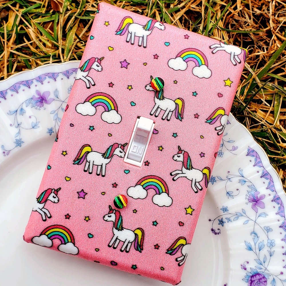 🦄 Unicorns Stars Hearts Rainbow Switch Decoupage